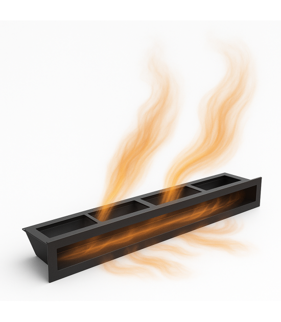 Kratka kominkowa 800x60 mm wentylacyjna MODERN LUFT Czarna 80x6 cm LOFT
