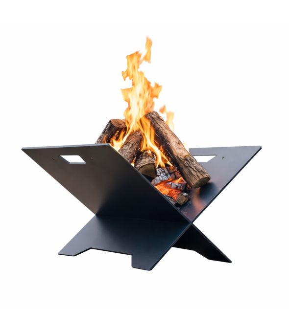 AGK DECO Palenisko Ogrodowe Xaro 58 cm – Gruba Stal, Farba 900°C,  Premium, Czarne, Polski Producent