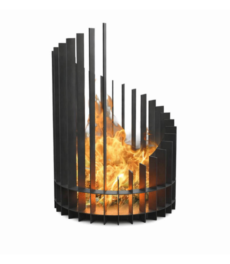 AGK DECO Palenisko Ogrodowe Solaro 80 cm – Gruba Stal, Farba 900°C Czarne