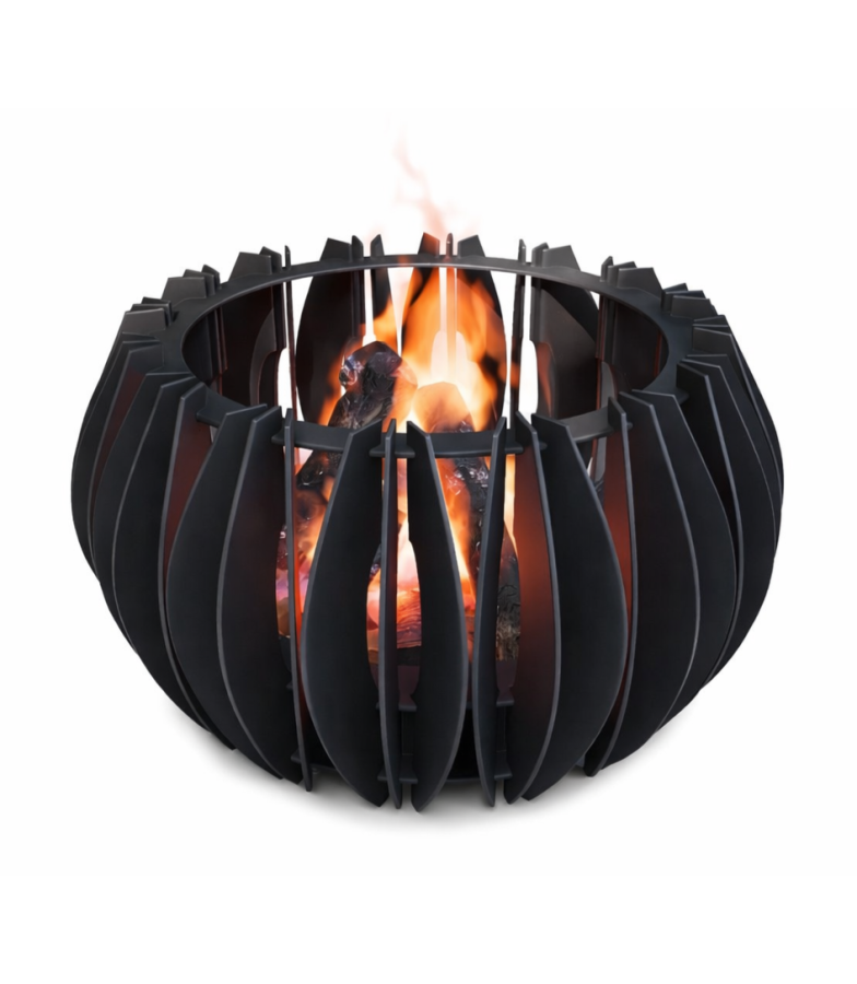 AGK DECO Palenisko Ogrodowe Fioro 91,5 cm czarne Farba do żaroodporna 900°C